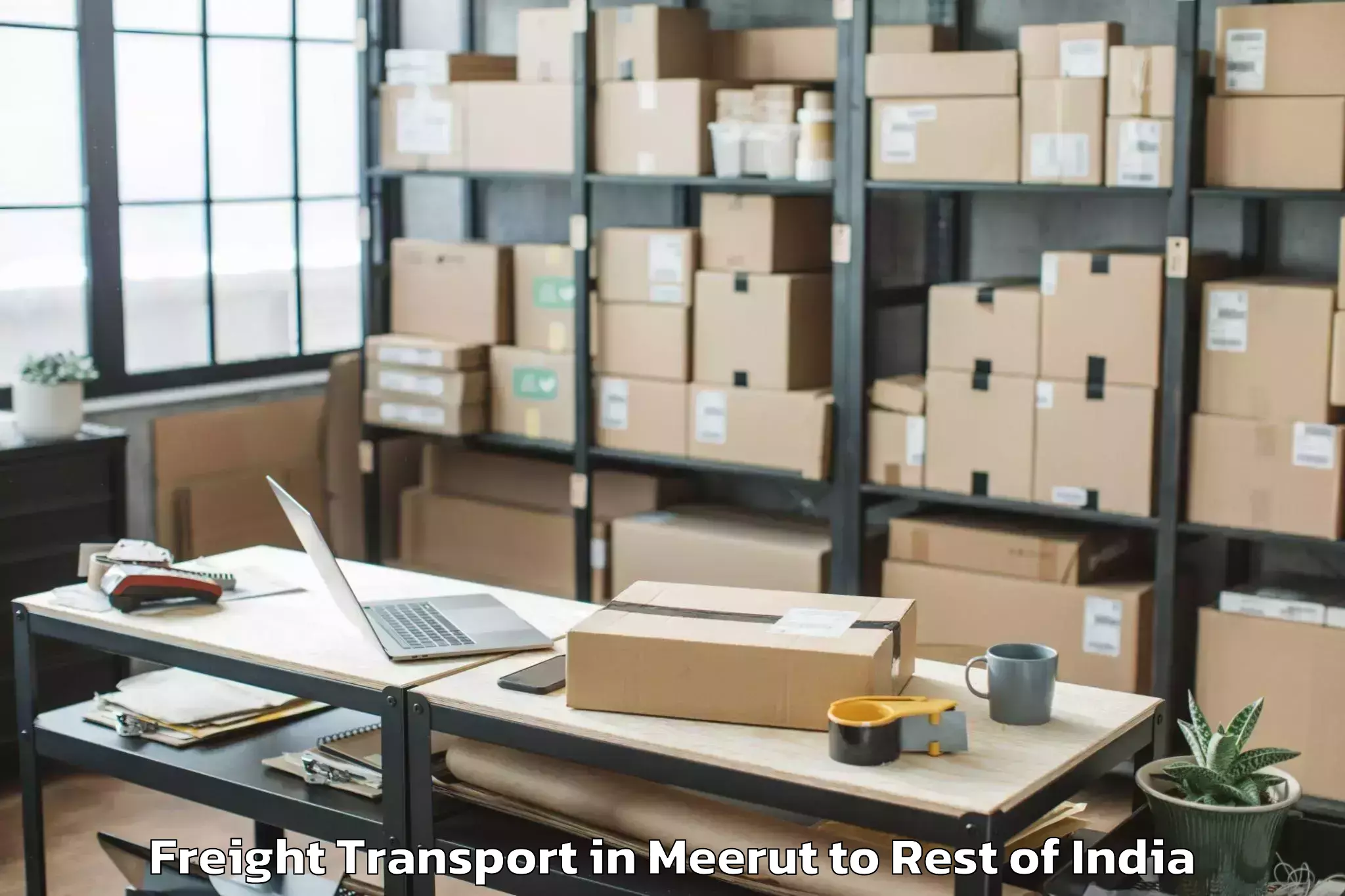 Top Meerut to Mella Chervu Freight Transport Available